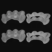 [SinChic] Silicone Toe Separator, 2 Pairs Toe Separator, Toe Smoother, Soft Gel Toe Spacer, Toe Spacer for Crooked Toes, Straightening Athletes for Men and Women