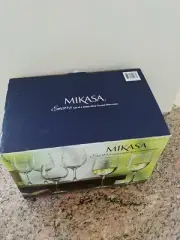 Mikasa Encore Set of 6 White Wine Crystal Stemware Glasses 5124908, 16 oz, New