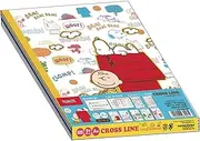 Nakabayashi 67946 Snoopy Mary Series Cross-Line Notebook, B5, A Ruled, 5 Pack