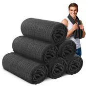 Microfiber Gym Towels for Working Out 16x27 Inch 6 Pack Quick Dry Negative Io...