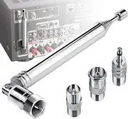 Ancable 75 Ohm Telescopic DAB Radio Aerial Antenna for HiFi AV Receiver Mini System, FM Aerial Indoor Antenna Unbal for Denon Sony Roberts Yamaha Hitachi Tivoli Audio Pioneer Onkyo Sangean and Bose