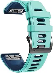 [ISOUDE] 26MM Silicone Watchband Strap For Garmin Fenix 5X Plus 6X Pro 3 3HR Descent MK1 MK2 /D2 Delta PX Easyfit Bracelet Wrist Band