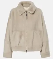 [Brunello Cucinelli] Brunello Cucinelli Shearling jacket AU 14 beige
