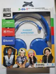 Altec Lansing - Kid Safe 3-in-1 Wireless with Mic and Wire On-Ear Headphones