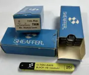 NOS 3 Boxes Sheaffer Fineline Black Thin Medium HB F15 Pencil Leads 510 Total