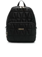 Versace Quilted Backpack With Twoway Zip