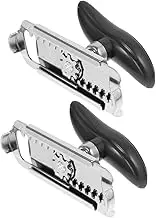FONDOTIN 2pcs Manual Can Opener Ergonomic Adjustable Jar Opener with Smooth Edge for Seniors Multi Functional Kitchen Tool for Effortless Jar and Bottle Lid Removal