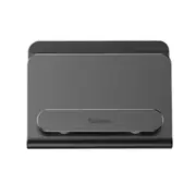 Metal Wall Mount Cellphone Holder Universal Creative Paste Mobile Phone Tablet Charging Stand Bracket - Dark Gray