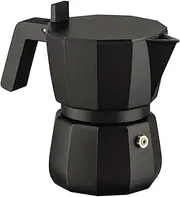 Alessi Moka DC06/3 B Design Espresso Maker Cast Aluminium Handle and Knob PA Black 3 Cups