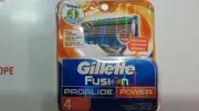 Gillette Fusion 5 Proglide Men's Razor Blade Power Cartridges 4 Count Pack of 2