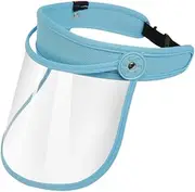 YueShengYCHUANG Face Shield Full Face Faceshield Women Men Protective Equipment Splash Guard Transparent Visor for Working Cutting Gardening, blue