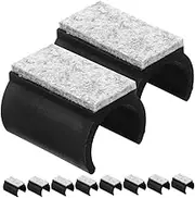 NOLITOY 10pcs U Shaped Felt Pads for Chairs Durable Furniture Protectors Noise Reducing Floor Pads for Sled Chairs and Various Furniture Prevent Scratches and Damage
