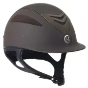 ER One K Horse Riding Defender Rose Gold Stripe Helmet Brown Matte