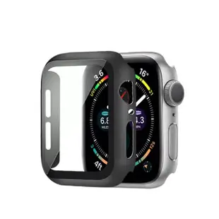 【OMG】Apple Watch Series 7 殼膜一體保護套 鋼化膜手錶保護殼 41mm/45mm(殼膜一體 薄似裸機)