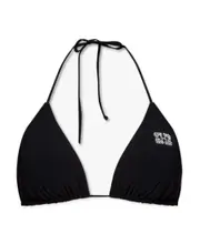 Recycled Matte String Bikini Top EU38,EU40 black
