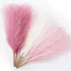 NNETM Set of 3 Artificial Pampas Grass Stems (43.18cm) - Blush, Cream & Pink Gra
