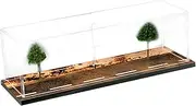 koolsoo 1:64 Model Car Show Case Car Garage Diorama Model Simulation Ornaments 1:64 Parking Lot Display Case,for Bookcase Collectors, Route Number 66