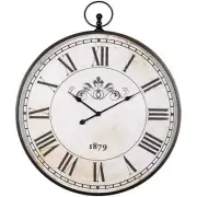 Signature Design by Ashley Augustina Metal Round Wall Clock in Antique Black