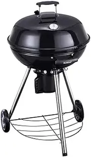 American Style Apple Stew Oven, Smokeless Indoor Electric BBQ Grill with Waterproof Grill Cover, for Outdoor Courtyard Picnic Camping Tailgating BBQ Kettle