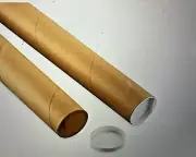 35 Kraft Tubes, Caps 2 1/2" x 18" Poster Document Mailing Shipping Packing Uline