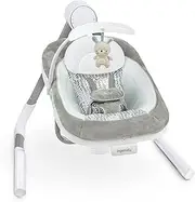 Ingenuity Anyway Sway 5-Speed Multi-Direction Portable Foldable Baby Swing & Infant Seat with Vibrations, Nature Sounds, 0-9 Months 6-20 lbs (Spruce)