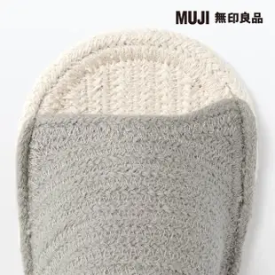 【MUJI 無印良品】室內前開拖鞋/原色*灰色