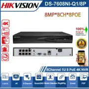 Hikvision 4K NVR 8MP 8Channel 8POE DS-7608NI-Q1/8P 8CH IP Network Video Recorder