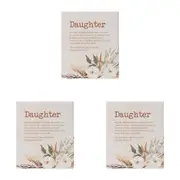 3x Splosh Home Sweet Home Ceramic Daughter Verse Standing Tabletop Plaque 14cm