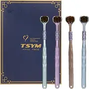 3 sided toothbrush - Three Headed Toothbrush | 4 Piece Soft Bristle Toothbrush, 4pcs Complete Teeth Gum Care Multi-Sided Toothbrush, Modern Triple Angle Toothbrush for Adults and Children