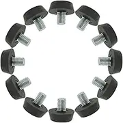 uxcell M8 x 10 x 22mm Furniture Glide Leveling Feet Adjustable Leveler Floor Protector for Table Desk Cabinet Leg 12 Pack