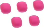 INOOMP 5Pcs Pink Microphone Covers Elastic Sponge Sleeves for Wind Protection Durable Voice Tube Cover for Singing Recording Essential Mic Accessories