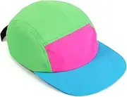 Cindeer 80s 90s Neon Hat Nylon Cap Retro Adjustable Cap for Women Men 80s Costumes Accessories 90s Theme Party