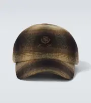 [Loro Piana] Loro Piana Logo checked baseball cap XL brown