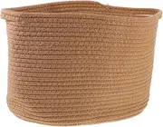Kisangel Handwoven Storage Basket with Handles Decorative Rope Storage Box for Clothes and Sundries Cute and Stylish Organizing for Home and Nursery