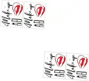 2sets Unique Lipstick Pattern Wall Stickers of Removable English Slogan Decals for DIY Indoor Decoration Material for Fridge Windows and Doors 2sheets*2
