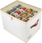 Shoe Storage Box Organizer for Closet - Space Saver Shoes Containers Bin with Cl