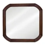 Elements MIR025 Tesla Collection Rounded 26 x 26" Vanity Mirror - Walnut
