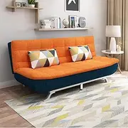 Convertible Sofa Bed, Folding Sofa Bed,3 Angles Adjustable Back,Modern Fabric Sofa Bed Futon with Chrome Legs,for Living Room, Office, Room,Orange,90 × 85 × 90cm Interesting