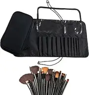 [Generic] Rolling Makeup Brush Bag - Case with Wheels - Makeup Brush Bag, Case Holder, Cosmetic Brush Case, Portable, Waterproof, Brush Bag 2, multi-coloured, Black, Please refer to description