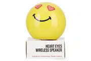 Carter Emoticon Audio Portable Wireless USB Bluetooth Speaker Heart Eyes Yellow