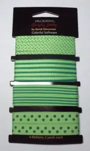 Mrs Grossman's Simply Sassy Decorative Ribbon Scrapbooking Greens, NEW