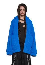 [Current Mood] Azure Blissful Misery Hooded Sherpa Jacket