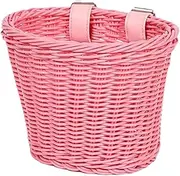 Scooter Basket Kids, Hand-Woven Retro Scooter Baskets, Front Handlebar Rattan Basket, Wicker Basket Front Cargo for Children, Boys, Girls