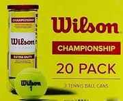 Wilson Championship Tennis Balls Extra Duty, 20 Pack (60 Balls)