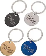 BELLIFFY 4Pcs Stainless Steel Pet Name Tags Durable Round Dog Tag Pendants for Collars Cute Design for Cats Puppies Wear Resistant Corrosion Resistant Pet Identification