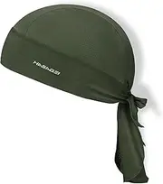 [HASAGEI] Sports Bandana Cap Durag Skull Caps for Men Breathable Women Skull Cap Helmet Liner, Army Green