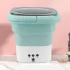 (Green)Portable Washing Machine Foldable Mini Small Portable Washer Washing AU