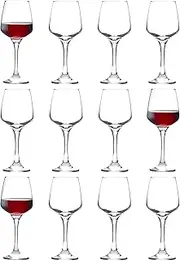 [LAV] 12 Piece Lal Red Wine Glasses Set - Contemporary Stemware Goblets - Fine Rim - 400ml