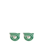 Logo pattern earrings One size Green