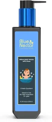 Blue Nectar Baby Wash with Organic Ghee | from Head to Toe | No Tear Hydratio...